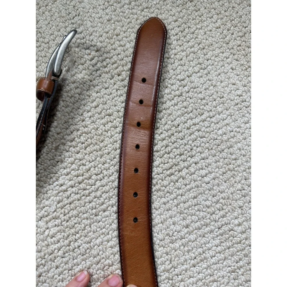Levi's Genuine Leather Belt XL 42-44 Brown Silver Buckle Tan Casual Dress